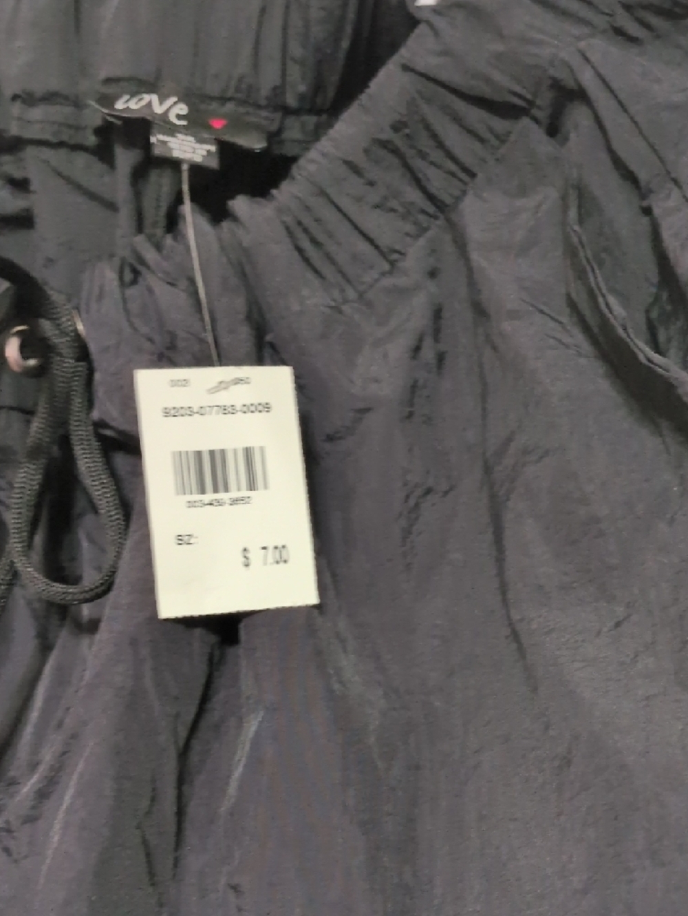 Love Men's Black Cargo Pants with Drawstring Waist - Picture 5 of 5